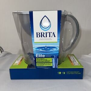 Brita 6 Cup Water Filter Pitcher with 1 Brita Elite Filter Black